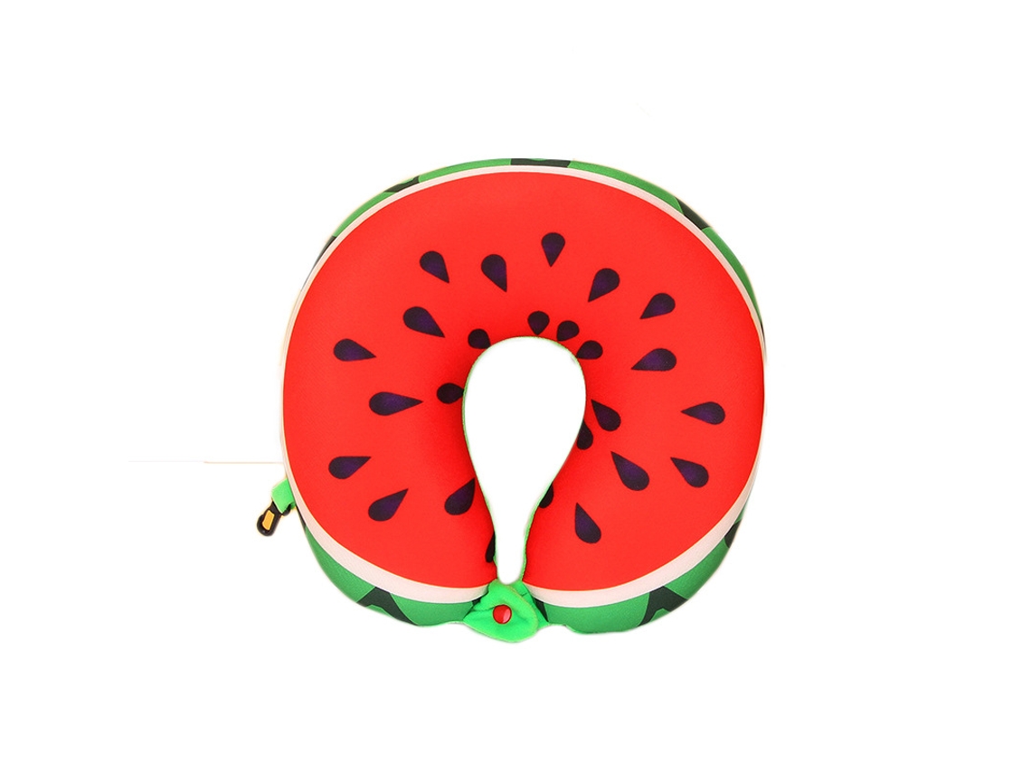 Almofada de viagem em formato de fruta, nanopartículas, para pescoço AQUAFORGE