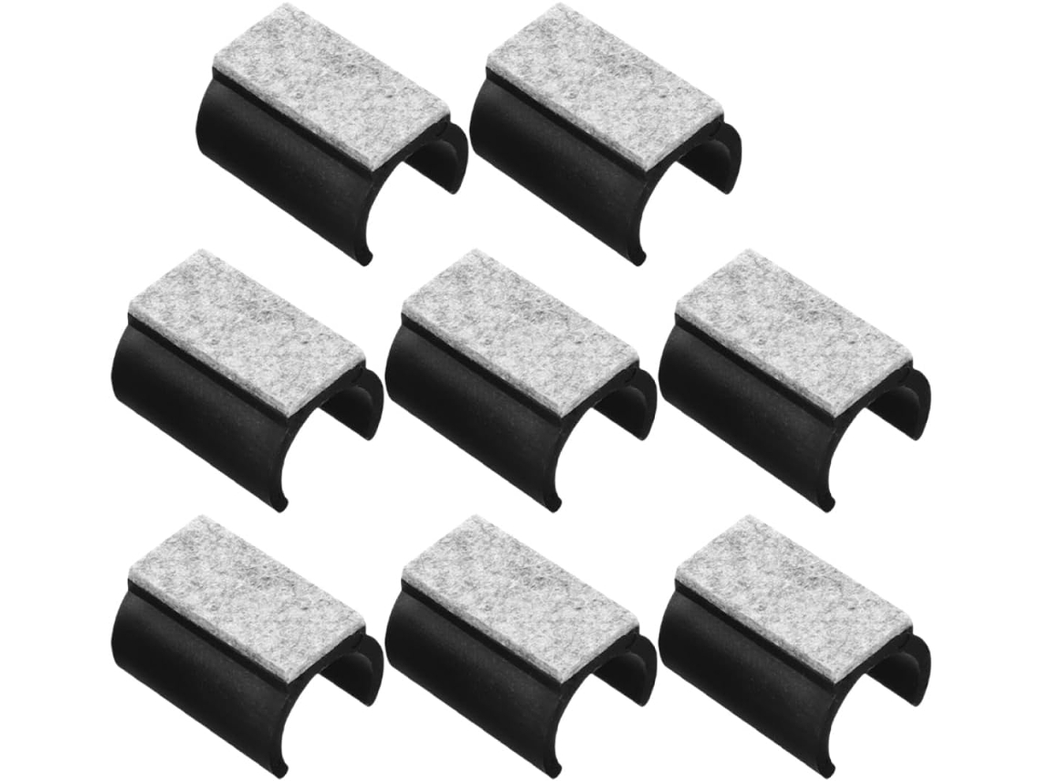Tofficu Conjunto De 8-protetores Pé Cadeira Em Feltro Formato U Com Material Plástico E Design Antiderrapante Para