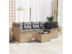 Vidaxl Conjunto De Sofá De Jardim 7 Unid. 6-número De Lugares