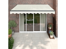 Vidaxl Toldo Retrátil 3,5x2,5 M Tecido E Alumínio Cor Creme