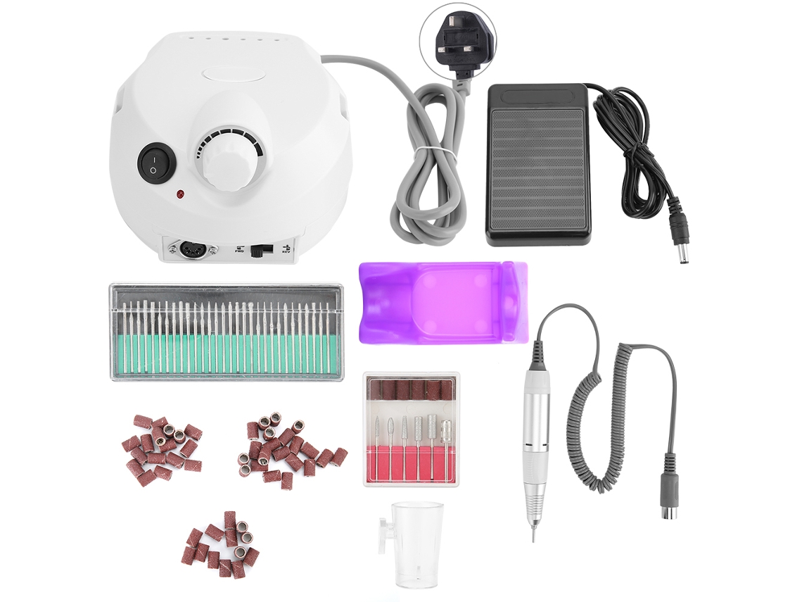 Máquina De Perforación De Uñas Eléctrica Profesional Para Lijado Y Pulido, Herramienta De Manicura Con Enchufe Uk 220v
