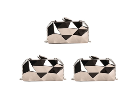 Bolsa Cordão, Vintage De Mulher Transversal Eventos Sociais Prateado (tamanho Único)