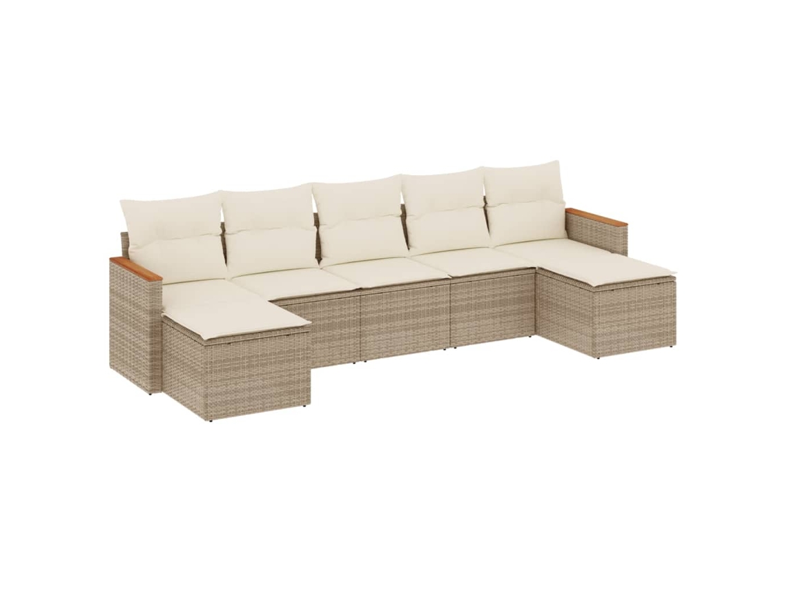 Garden Sofa Set, Garden Sofa Sets Vidaxl Bege Rattan / Vime (n/a)