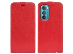 Capa De Couro Com Flip Vertical E Textura Para Motorola Moto Edge 30 5g R64