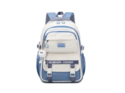 Mochila escolar Weibo WB 15VZ5 para meninas do ensino fundamental, mochila de viagem de grande capacidade, mochila leve, nova (azul)