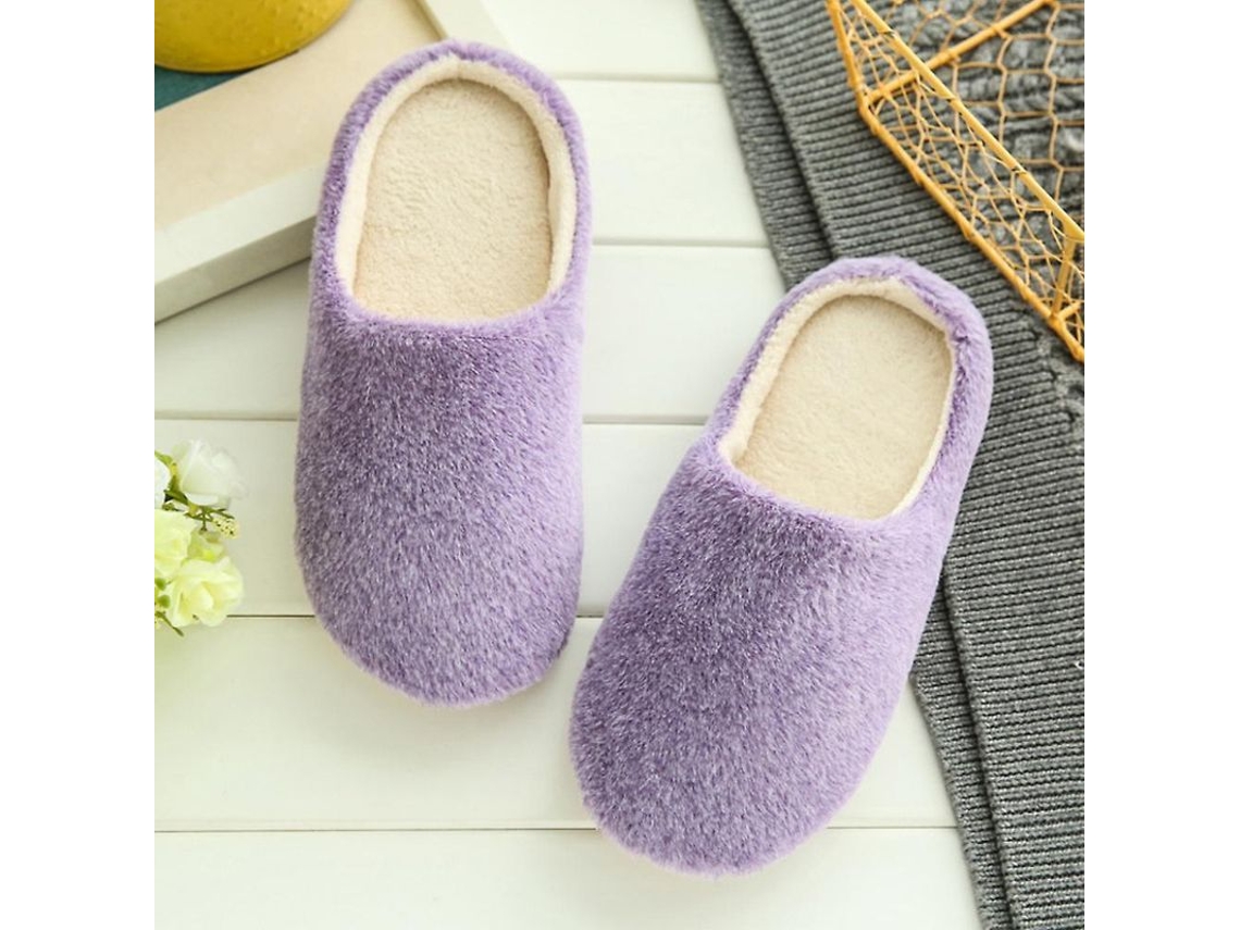 Pantufas de inverno femininas macias e felpudas para uso doméstico em 2026