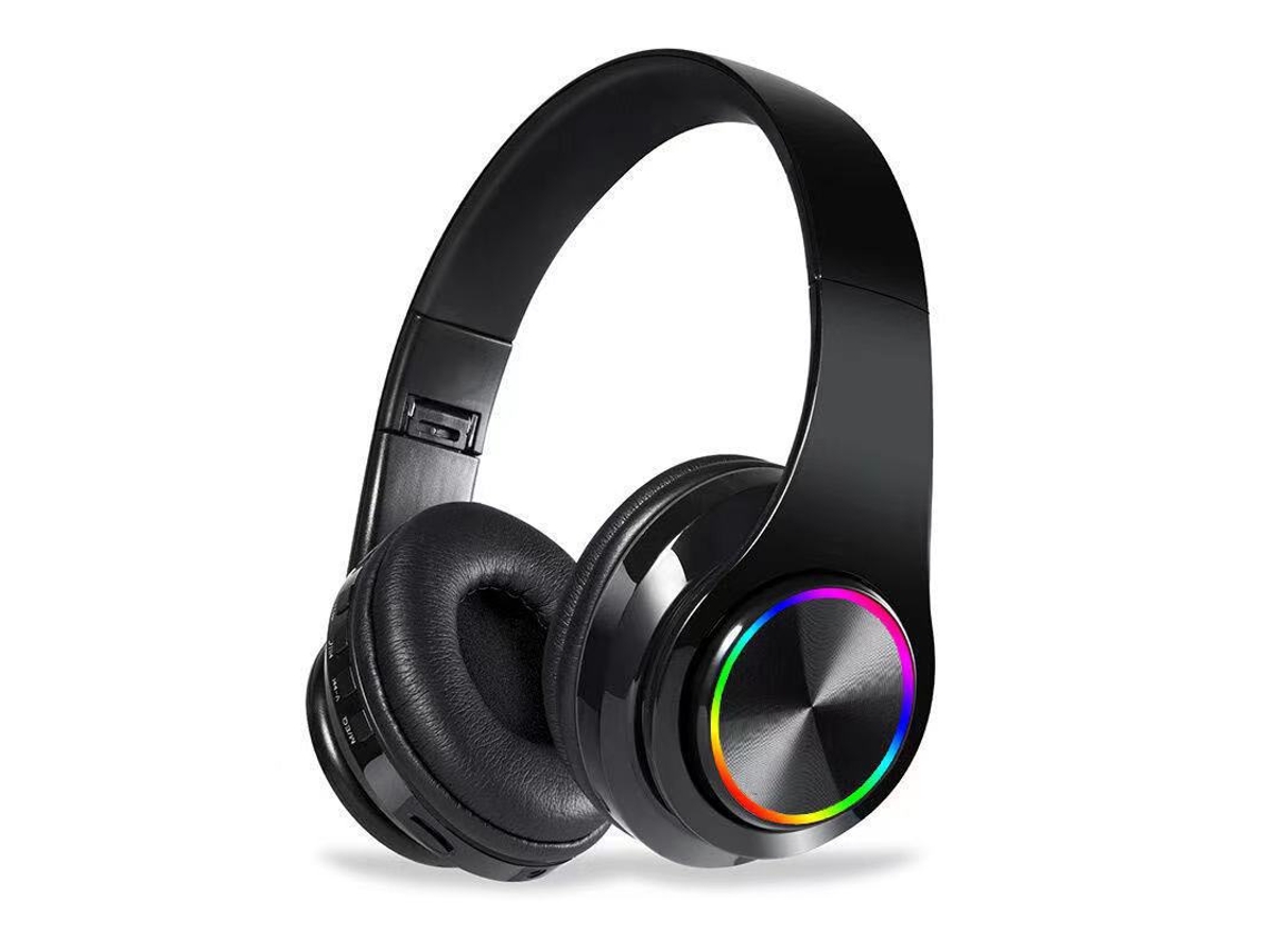 Fones De Ouvido Sem Fio Bluetooth Luminous B39 Com Resfriamento Integrado, Cor Preta Pura. Brilvibera