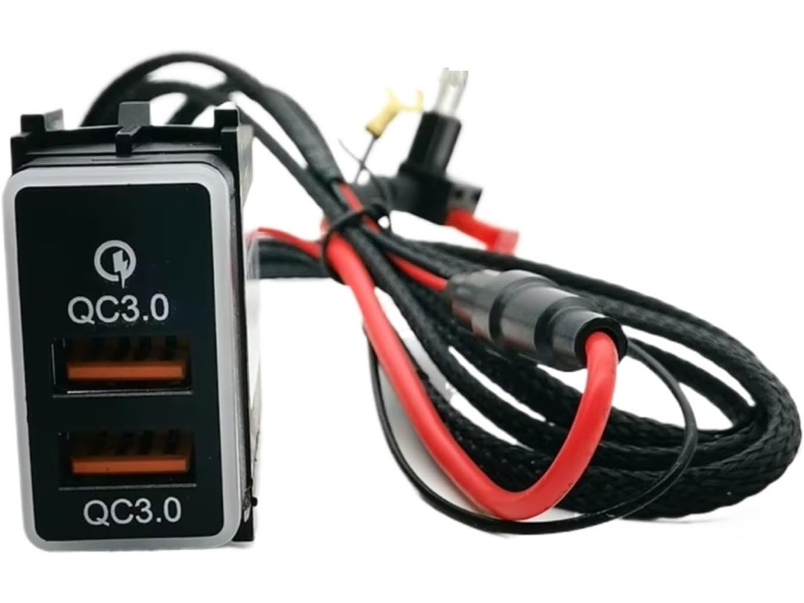 Conector Usb Aux Para Console De Carro Nissan X Trail 2008-2012com Porta Dupla Carregamento Rápido Qc30