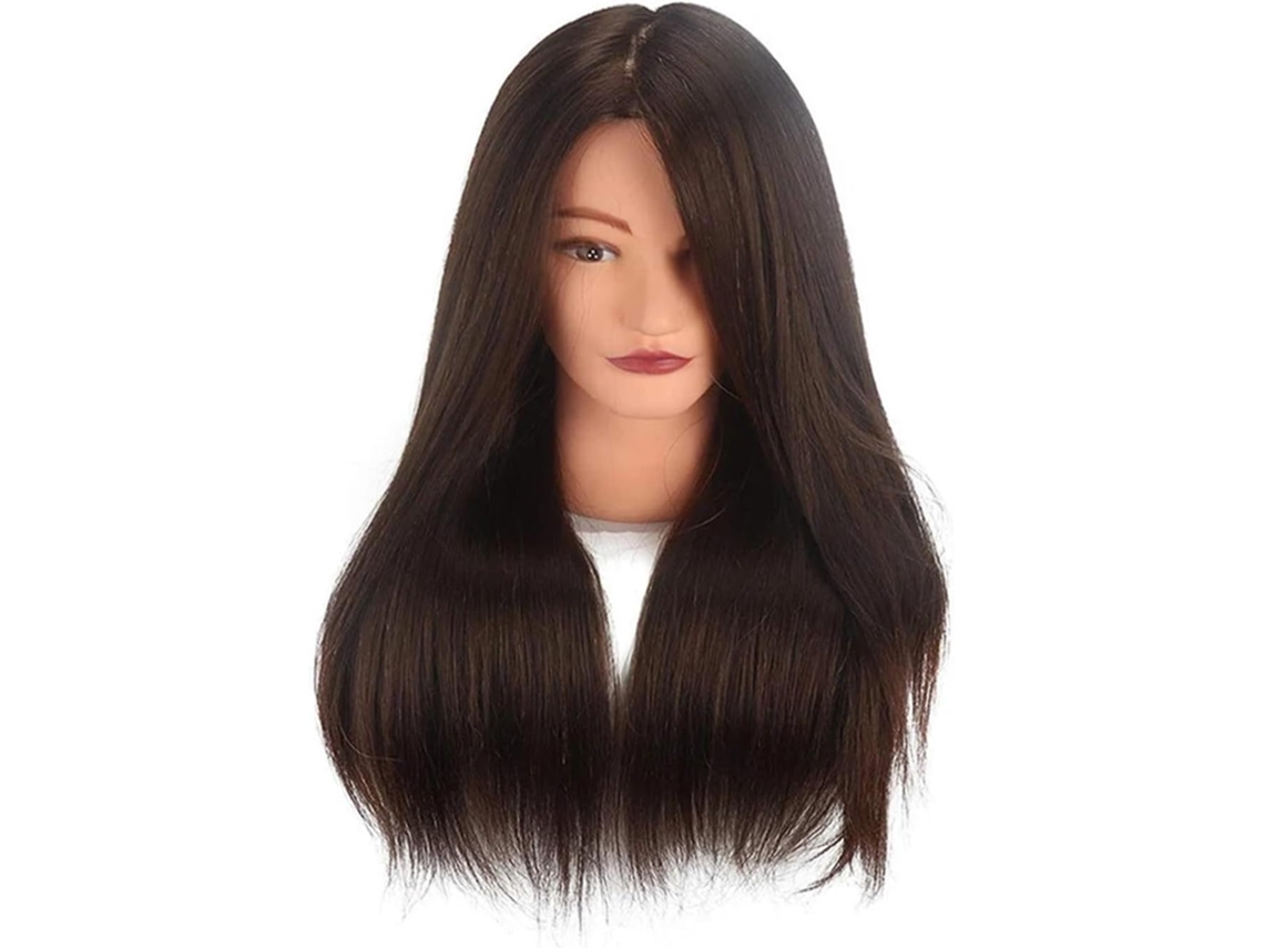 Cabeça de Boneca SFUSHOS com Cabelo Alisável, Cacheado e Tingido