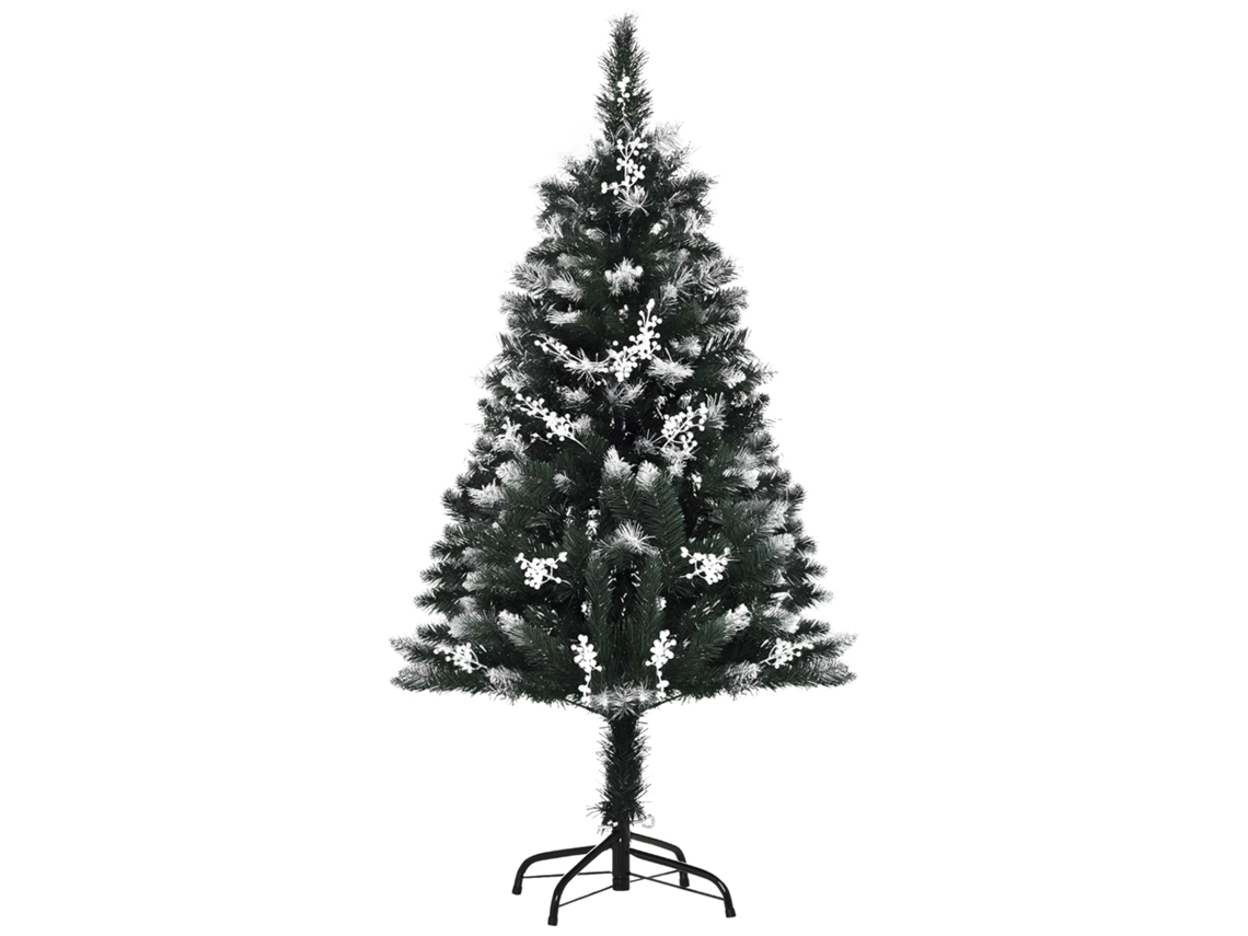 Árvore de Natal 120 Cm Árvore de Natal Automática com 222 Ramos 28 Decorações Suporte em Aço Base Dobrável e Removível para Sala Verde Ge
