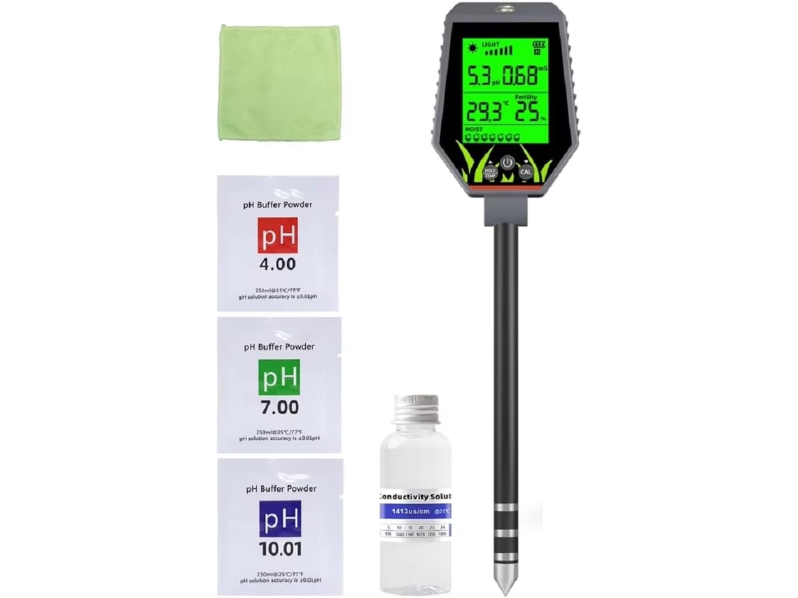 Medidor De Solo 6em 1ph, Umidade, Luz E Fertilidade Para Plantas Jardim, Gramados Agricultura Ao Ar Livre