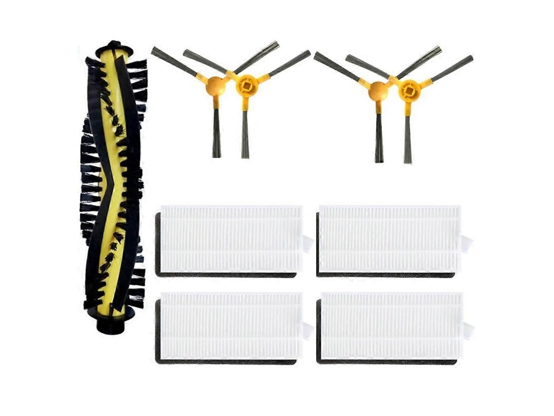Tipo A Para Aspirador De Pó Robô Tesvor X600/x500 Pro/x500/m1/t8/m6 4 Escovas Laterais 1 Escova Principal 4 Brilvibera
