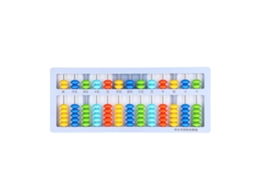 Ábaco Pequeno Portátil Infantil Puzzle 13 Grades 7 Contas Matemática Soroban Azul