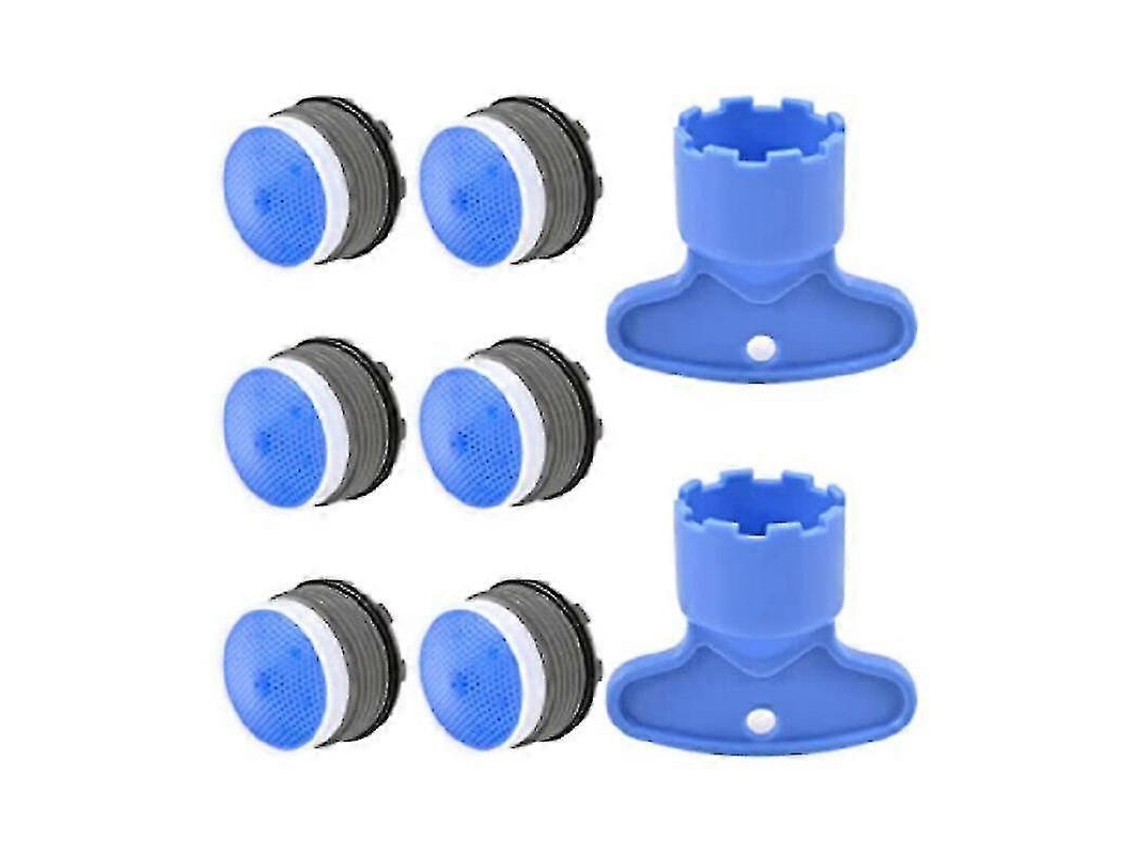 6 Aeradores de Grifo M18.5 com 2 Ferramentas de Extração, Reparo para Banho ou Cozinha, Material Abs S/MARCA