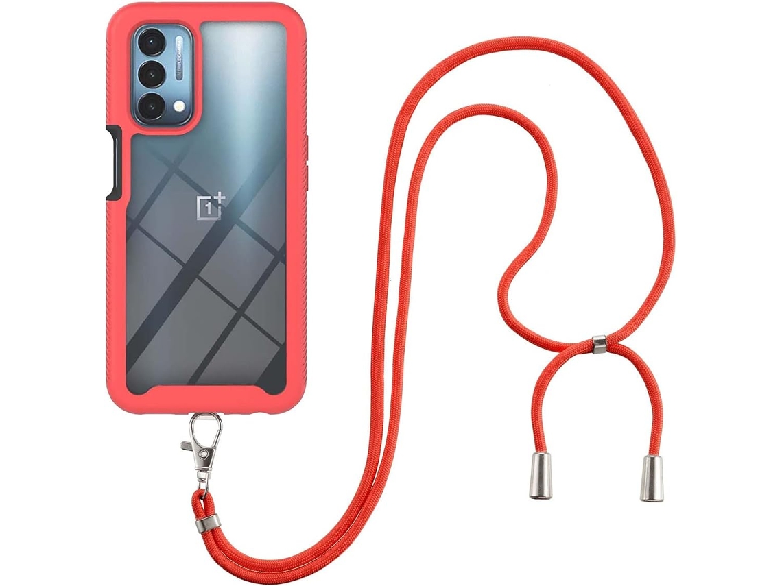 Capa com Cordão Fina Párachoques Colar para Oneplus Oneplus Nord N200 5G HONGWE. Textura Macia Transparente
