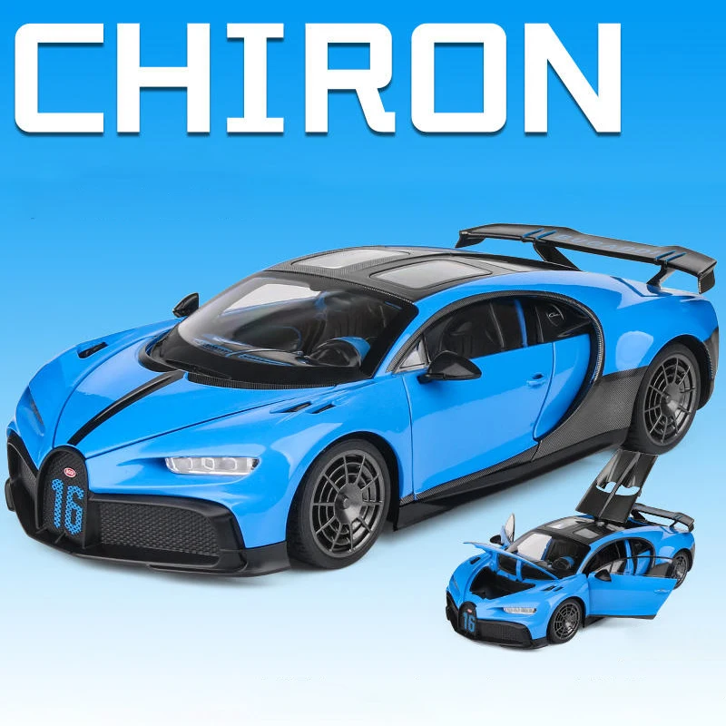 (azul) Miniatura De Carro Supercarro Em Escala 1:18, Feita De Liga Metálica Fundida, Com Som E Luz.
