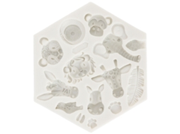 Molde De Silicona Em Forma De Animalinho, Flexível, Fácil De Desmoldar Para Bolos, Fondant E Chocolate 951 Cinza