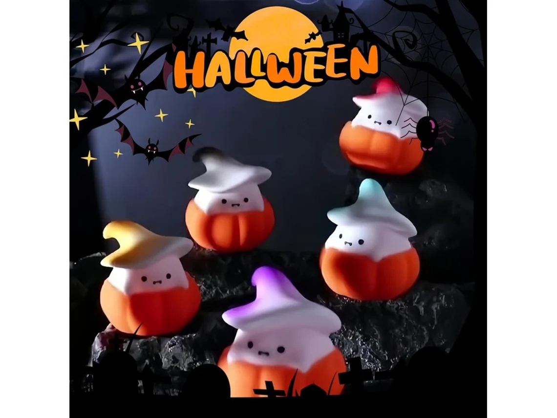 Luz Bruxa Abóbora Yizhood Halloween Kawaii Regulável Azul