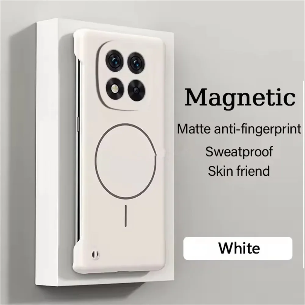 (branco, Redmi Note 14 5g (global)) Capa Magnética De Bobina Fina Sem Moldura, Ultrafina E Protetora, Agradável À Pele.