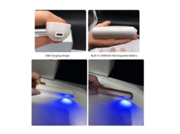 Luz Uv Portátil 254nm 1.5w 3 Led Bateria Recarregável 1500mah Usb Timer 10s para Casa