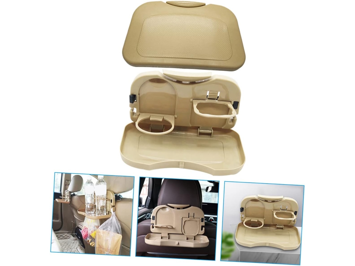Conjunto de 2 suportes multifuncionais de plástico para garrafas, para o banco traseiro do carro.