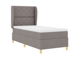 Colchão De Cama De Molas Pocket Taupe Vidaxl Castanho-acinzentado Tecido (100x200 Cm)
