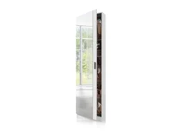 Sapateira com espelho Rock Branco brilhante 50 x 180 x 20cm cm
