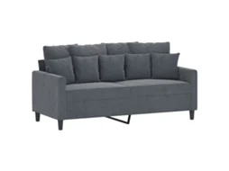 Sofá de 2 lugares VIDAXL veludo cinza-escuro (140 cm)