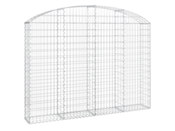 Gabion Basket, Gabion Baskets Vidaxl Prateado Ferro (200 X 30 X 140/160 Cm)