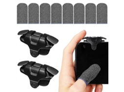 Conjunto De Gatilhos Para Jogos Mobile, Controladores Sensíveis Para Jogos Em Celular Com Luvas Para Dedos. Hengjian