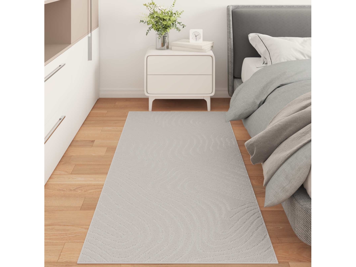 Vidaxl Tapete Para Uso Interno E Externo Palmeras Creme 150 X 80 Cm