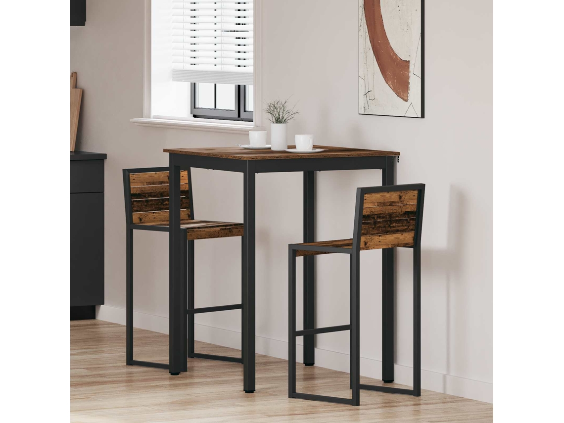 Vidaxl Mesa De Bar Em Pé Derivados De Madeira Quadrado