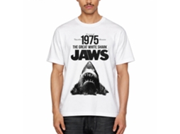 Rockinstone Jaws Movie Summer Of '75 White Adult T-shirt Size:s