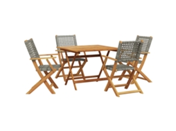 Garden Dining Set, Garden Dining Sets Vidaxl Cinzeto Madeira De Acácia (90 X 90 X 75 Cm)
