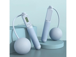 Corda De Pular Sem Fio Com Bola, Ajustável Para Adultos, Ideal Para Exercícios E Treinamento, Perfeita (azul)