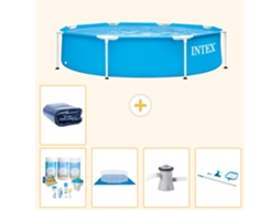 Piscina com Estrutura Redonda 244x51 Cm 6 peças S20401 INTEX
