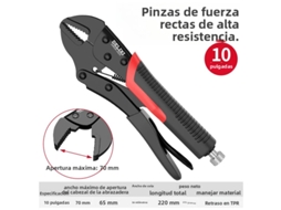 (bocal Reto De 10 Polegadas) Ferramenta De Fixação Manual Universal Multifuncional De Nível Industrial Com Agulha De Pressão