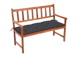 Garden Bench, Garden Benches Vidaxl Antracite Madeira De Acácia (120 X 50 X 7 Cm)