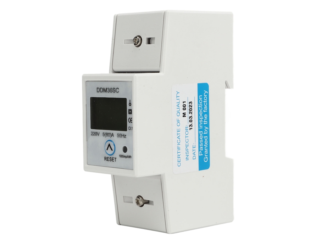Laxiscreed Medidor De Energia Monofásico Com Display Lcd Para Painel, Montagem Em Trilho Din