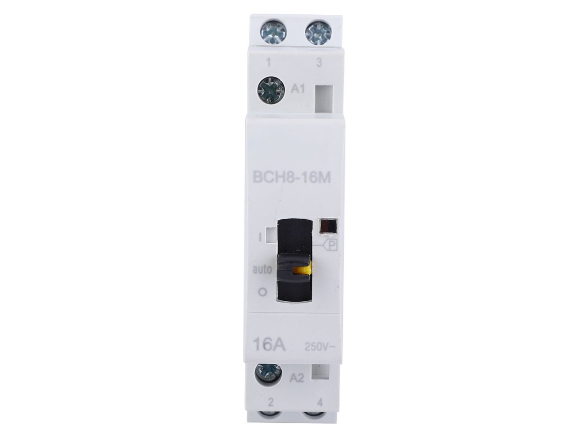 Interruptor de Contato AC Doméstico BCH8 16M com Função Manual 2P 16A 24V 2NO S/MARCA