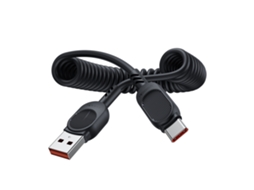 Cabo Usb C Toocki 6a Tpu Spring Para Huawei Xiaomi Pd, Cabo Retrátil Usb Para Tipo C De Carregamento Rápido Para Iphone 15, Cabo De Dados Usb Vayotoy