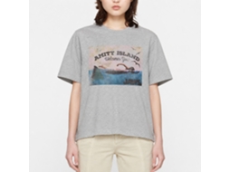 Rockinstone Jaws Movie Welcome Heather Gray Adult T-shirt Size:xl