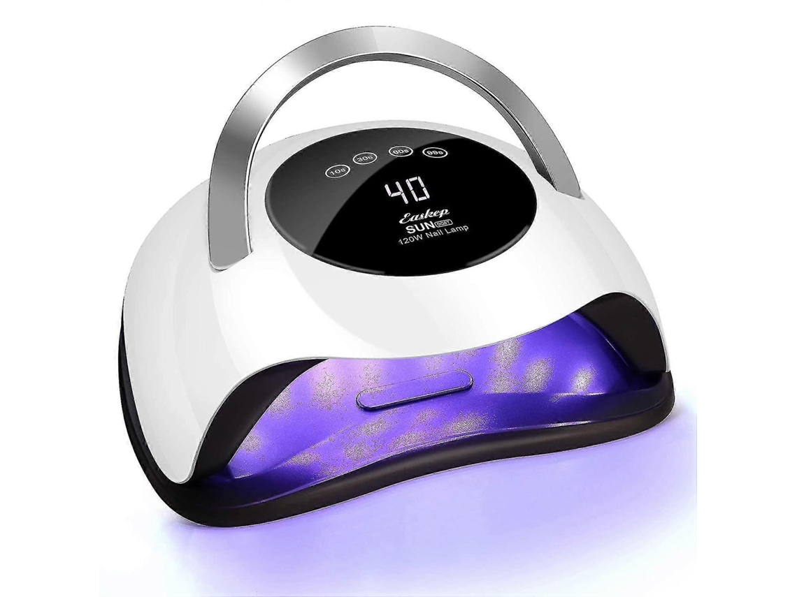 Lâmpada UV LED LY EBIKE para unhas, 120W, para esmalte em gel, secagem mais rápida, com 4 configurações de temporizador.