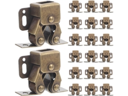 Garneck 20 Peças Fechos De Metal Com Roletes Duplos Para Portas Armários Parafusos, Trava Para Armários Pequenos E