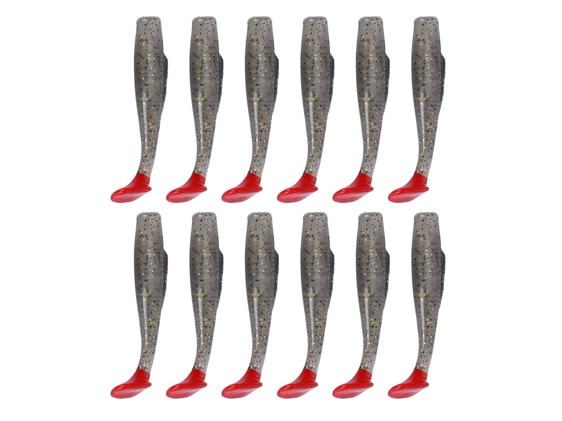 2set Isca de Pesca T Tail Silicone 6pcs 5
