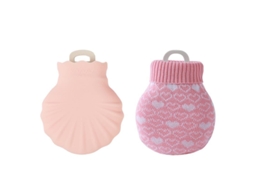 Bolsa De Água Quente Com Capa Tecida Anti-explosão Para Manter A Calor Mini Rosa
