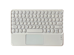Teclado Bluetooth de 10 polegadas com touchpad, teclado Bluetooth sem fio ultrafino com touchpad, bateria recarregável integrada Slowmoose