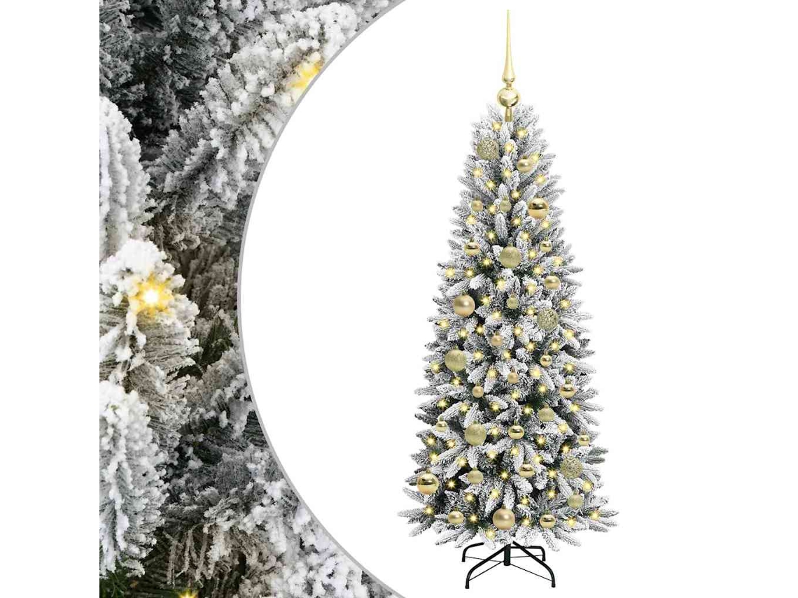 Conjunto 1 Árvore De Natal Artificial Vidaxl Branco Pvc (120 Cm)