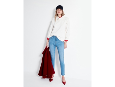 Jeans De Mulher Mo Calã Skinny Ganga Azul (40)
