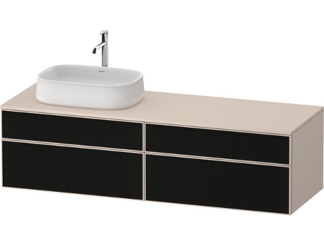 Unidade de Vaidade Da Consola DURAVIT Zencha 1600X550Mm 2 Extensões 2 Gavetas 1 Recorte À Esquerda Ze4824